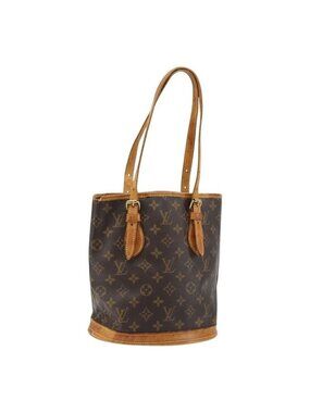 Authentic LOUIS VUITTON Monogram Bucket PM Shoulder Bag M42238 LV